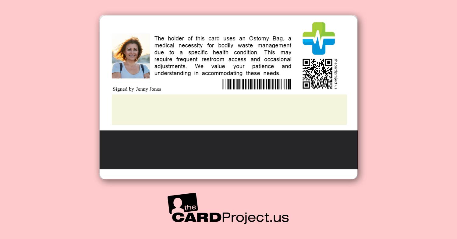 Premium Ostomy Medical Card (REAR)